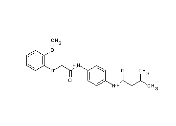 N-(4-{[(2-methoxyphenoxy)acetyl]amino}phenyl)-3-methylbutanamide