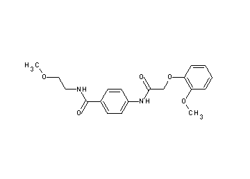 N-(2-methoxyethyl)-4-{[(2-methoxyphenoxy)acetyl]amino}benzamide - Click Image to Close
