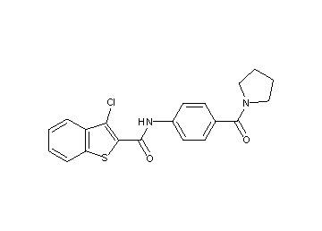 3-chloro-N-[4-(1-pyrrolidinylcarbonyl)phenyl]-1-benzothiophene-2-carboxamide