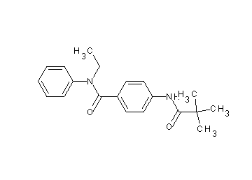 4-[(2,2-dimethylpropanoyl)amino]-N-ethyl-N-phenylbenzamide
