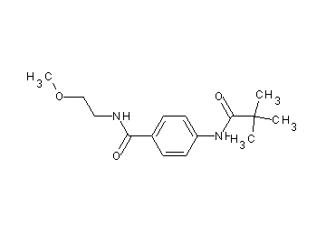4-[(2,2-dimethylpropanoyl)amino]-N-(2-methoxyethyl)benzamide