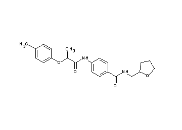 4-{[2-(4-methylphenoxy)propanoyl]amino}-N-(tetrahydro-2-furanylmethyl)benzamide