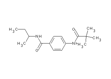 N-(sec-butyl)-4-[(2,2-dimethylpropanoyl)amino]benzamide