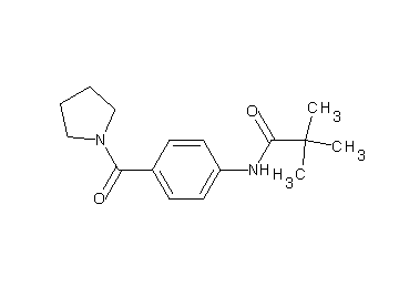 2,2-dimethyl-N-[4-(1-pyrrolidinylcarbonyl)phenyl]propanamide