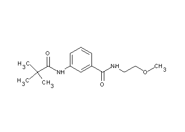 3-[(2,2-dimethylpropanoyl)amino]-N-(2-methoxyethyl)benzamide