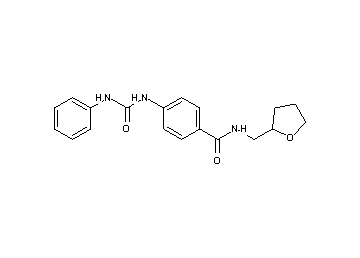 4-[(anilinocarbonyl)amino]-N-(tetrahydro-2-furanylmethyl)benzamide
