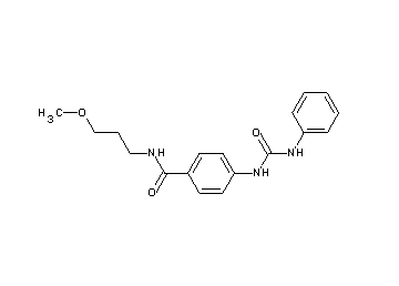 4-[(anilinocarbonyl)amino]-N-(3-methoxypropyl)benzamide