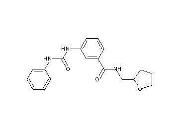 3-[(anilinocarbonyl)amino]-N-(tetrahydro-2-furanylmethyl)benzamide
