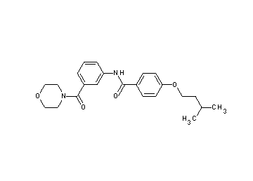 4-(3-methylbutoxy)-N-[3-(4-morpholinylcarbonyl)phenyl]benzamide