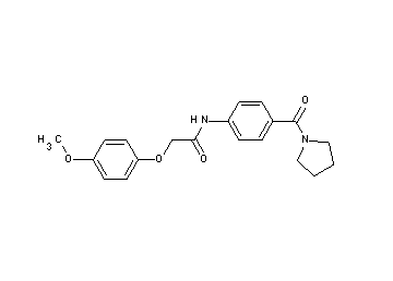 2-(4-methoxyphenoxy)-N-[4-(1-pyrrolidinylcarbonyl)phenyl]acetamide