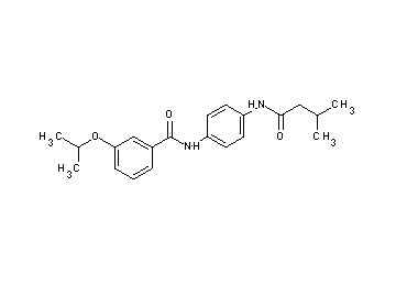 3-isopropoxy-N-{4-[(3-methylbutanoyl)amino]phenyl}benzamide