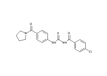 4-chloro-N-({[4-(1-pyrrolidinylcarbonyl)phenyl]amino}carbonothioyl)benzamide