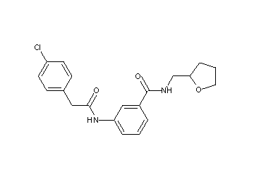 3-{[(4-chlorophenyl)acetyl]amino}-N-(tetrahydro-2-furanylmethyl)benzamide
