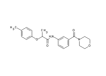 2-(4-methylphenoxy)-N-[3-(4-morpholinylcarbonyl)phenyl]propanamide
