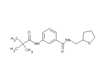 3-[(2,2-dimethylpropanoyl)amino]-N-(tetrahydro-2-furanylmethyl)benzamide - Click Image to Close