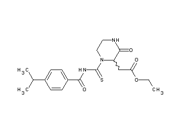 ethyl (1-{[(4-isopropylbenzoyl)amino]carbonothioyl}-3-oxo-2-piperazinyl)acetate