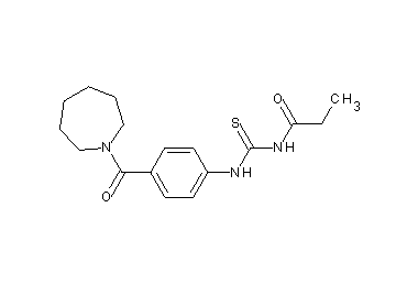 N-({[4-(1-azepanylcarbonyl)phenyl]amino}carbonothioyl)propanamide