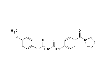 2-(4-methoxyphenyl)-N-({[4-(1-pyrrolidinylcarbonyl)phenyl]amino}carbonothioyl)acetamide
