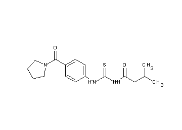 3-methyl-N-({[4-(1-pyrrolidinylcarbonyl)phenyl]amino}carbonothioyl)butanamide