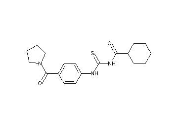 N-({[4-(1-pyrrolidinylcarbonyl)phenyl]amino}carbonothioyl)cyclohexanecarboxamide