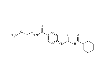 4-({[(cyclohexylcarbonyl)amino]carbonothioyl}amino)-N-(2-methoxyethyl)benzamide