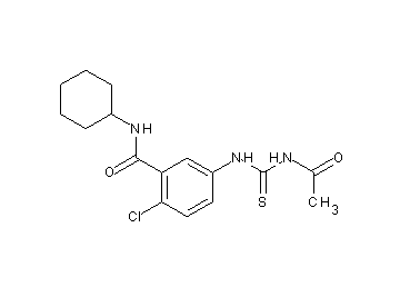 5-{[(acetylamino)carbonothioyl]amino}-2-chloro-N-cyclohexylbenzamide