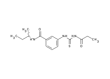N-(sec-butyl)-3-{[(propionylamino)carbonothioyl]amino}benzamide