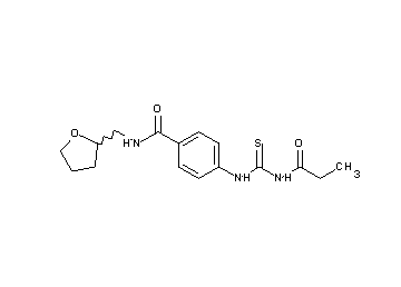 4-{[(propionylamino)carbonothioyl]amino}-N-(tetrahydro-2-furanylmethyl)benzamide