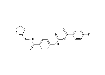 4-fluoro-N-{[(4-{[(tetrahydro-2-furanylmethyl)amino]carbonyl}phenyl)amino]carbonothioyl}benzamide