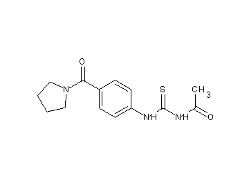 N-({[4-(1-pyrrolidinylcarbonyl)phenyl]amino}carbonothioyl)acetamide - Click Image to Close