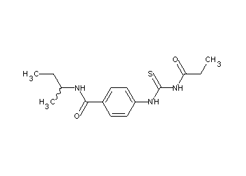 N-(sec-butyl)-4-{[(propionylamino)carbonothioyl]amino}benzamide