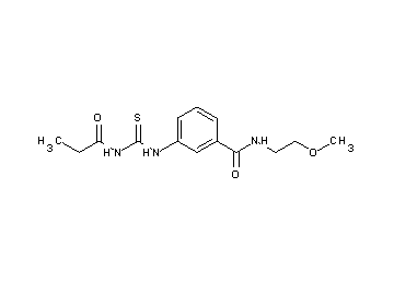 N-(2-methoxyethyl)-3-{[(propionylamino)carbonothioyl]amino}benzamide