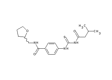 4-({[(3-methylbutanoyl)amino]carbonothioyl}amino)-N-(tetrahydro-2-furanylmethyl)benzamide