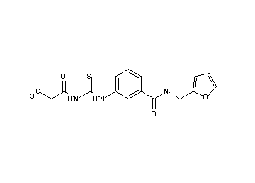 N-(2-furylmethyl)-3-{[(propionylamino)carbonothioyl]amino}benzamide