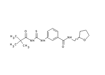 3-({[(2,2-dimethylpropanoyl)amino]carbonothioyl}amino)-N-(tetrahydro-2-furanylmethyl)benzamide