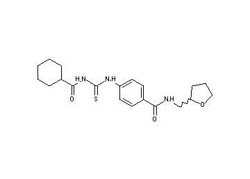 4-({[(cyclohexylcarbonyl)amino]carbonothioyl}amino)-N-(tetrahydro-2-furanylmethyl)benzamide