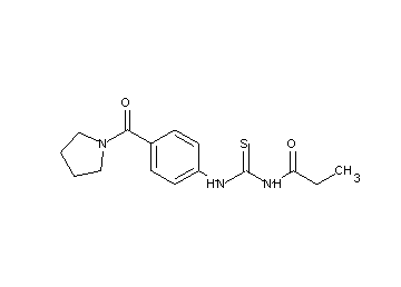 N-({[4-(1-pyrrolidinylcarbonyl)phenyl]amino}carbonothioyl)propanamide