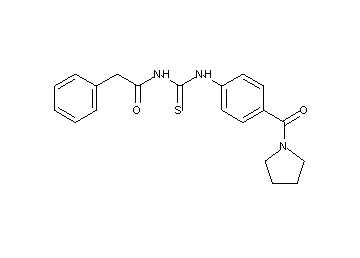 2-phenyl-N-({[4-(1-pyrrolidinylcarbonyl)phenyl]amino}carbonothioyl)acetamide