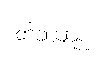 4-fluoro-N-({[4-(1-pyrrolidinylcarbonyl)phenyl]amino}carbonothioyl)benzamide
