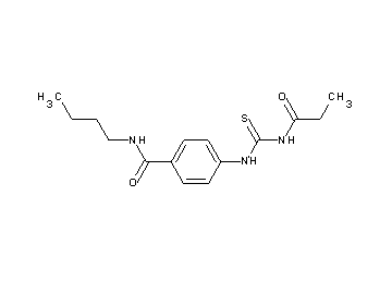 N-butyl-4-{[(propionylamino)carbonothioyl]amino}benzamide - Click Image to Close