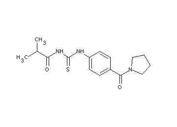 2-methyl-N-({[4-(1-pyrrolidinylcarbonyl)phenyl]amino}carbonothioyl)propanamide