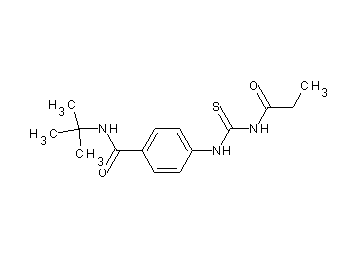 N-(tert-butyl)-4-{[(propionylamino)carbonothioyl]amino}benzamide
