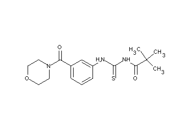 2,2-dimethyl-N-({[3-(4-morpholinylcarbonyl)phenyl]amino}carbonothioyl)propanamide - Click Image to Close