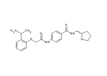 4-{[(2-isopropylphenoxy)acetyl]amino}-N-(tetrahydro-2-furanylmethyl)benzamide