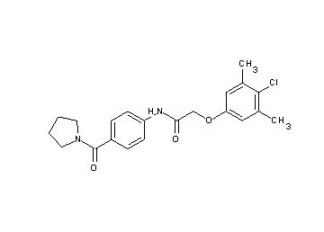 2-(4-chloro-3,5-dimethylphenoxy)-N-[4-(1-pyrrolidinylcarbonyl)phenyl]acetamide