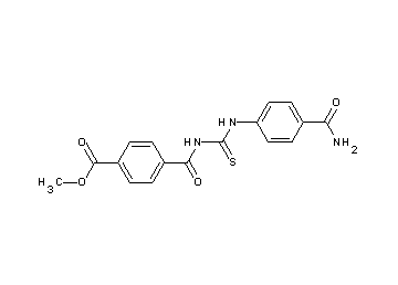 methyl 4-{[({[4-(aminocarbonyl)phenyl]amino}carbonothioyl)amino]carbonyl}benzoate - Click Image to Close