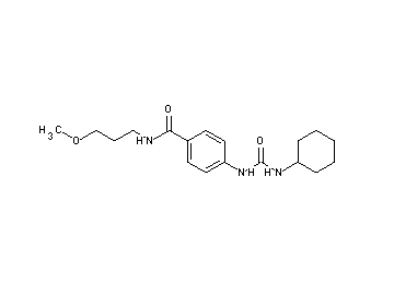 4-{[(cyclohexylamino)carbonyl]amino}-N-(3-methoxypropyl)benzamide