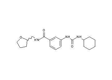 3-{[(cyclohexylamino)carbonyl]amino}-N-(tetrahydro-2-furanylmethyl)benzamide - Click Image to Close