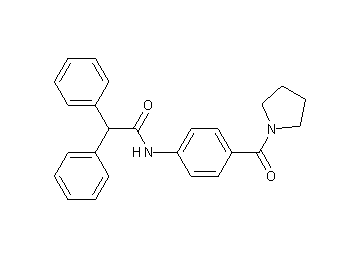 2,2-diphenyl-N-[4-(1-pyrrolidinylcarbonyl)phenyl]acetamide