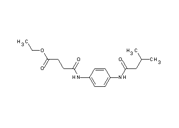 ethyl 4-({4-[(3-methylbutanoyl)amino]phenyl}amino)-4-oxobutanoate